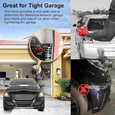 24" Unbreakable Convex Traffic Mirror – Adjustable Bracket, Wide-Angle Security Mirror for Retail Store, Garage, Warehouse, Blind Spot, Office, Parking Lot, Blind Spots Outdoor in Saudi Arabia