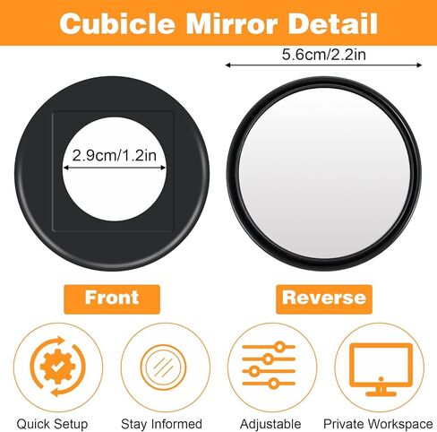 4Pack Office Desk Mirror, Adjustable Desk Mirror Office Cubicle, 2"Stick-On Monitor Mirrors to See Behind You in Saudi Arabia