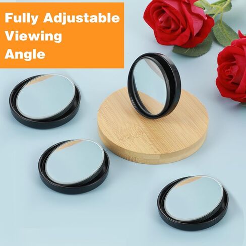 4Pack Office Desk Mirror, Adjustable Desk Mirror Office Cubicle, 2"Stick-On Monitor Mirrors to See Behind You in Saudi Arabia