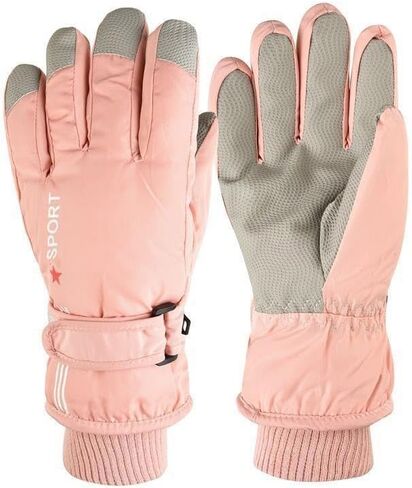 قفازات Utaly للأولاد والبنات والشتاء والثلج والتزلج على الجليد للأطفال مقاومة للماء على الجليد - قفاز رياضي دافئ للاستخدام في الهواء الطلق - قفازات 5-10 سنوات in Kuwait