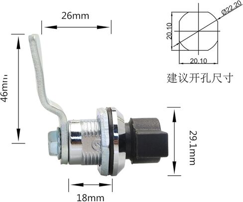 JK618 Zinc Alloy Thumb Turn Lock Cylinder T Handle Keyless Cam 1Pcs in Kuwait