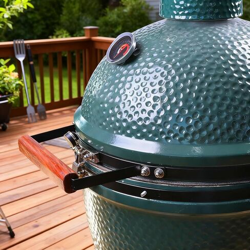 Vankey Latch Assembly for Large Big Size Green Egg, Zinc Alloy Hinge Band Latch Assembly Replacement Parts to Improve Seal, Compatible with Fiberglass Gasket, One-Handed Operation in Kuwait