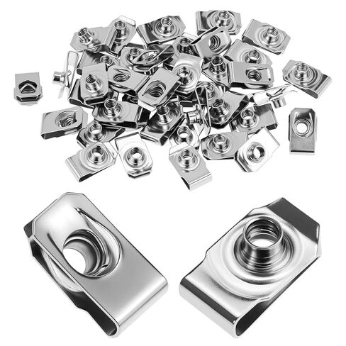 40 قطعة من QWORK 1/4"-20 U-Nuts من الفولاذ المقاوم للصدأ مقذوف على شكل حرف U - مثبتات مترابطة شديدة التحمل لدرع سبلاش ممتص الصدمات ودعم الرادياتير - مشابك سرعة السيارات in Saudi Arabia