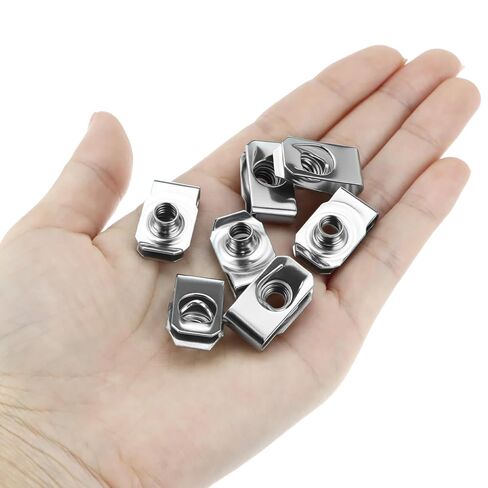 40 قطعة من QWORK 1/4"-20 U-Nuts من الفولاذ المقاوم للصدأ مقذوف على شكل حرف U - مثبتات مترابطة شديدة التحمل لدرع سبلاش ممتص الصدمات ودعم الرادياتير - مشابك سرعة السيارات in Saudi Arabia