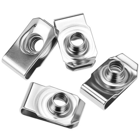 40 قطعة من QWORK 1/4"-20 U-Nuts من الفولاذ المقاوم للصدأ مقذوف على شكل حرف U - مثبتات مترابطة شديدة التحمل لدرع سبلاش ممتص الصدمات ودعم الرادياتير - مشابك سرعة السيارات in Saudi Arabia