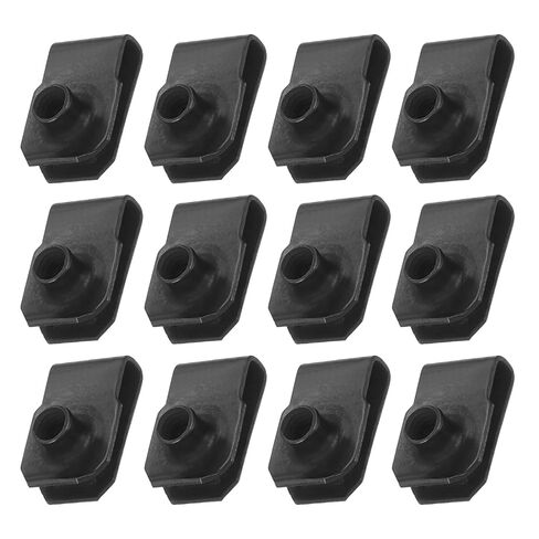 PATIKIL U-Style Clip-On Nut, 20 Pcs M5-0.8 Regular Extruded U-Nut U-Type Fasteners Hardware Nuts Manganese Steel for Automotive Metal Cars Motorcycles, Black in Saudi Arabia