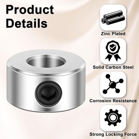 10PCS Set Screw Collars 4.05mm Bore Shaft Collars, Landing Gear Stopper Wheel Collar for Automotive Machinery Tools Home Improvement Landing Gear Stopper Wheel Collar (9mm OD, 5mm Width) in Kuwait