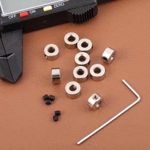10PCS Set Screw Collars 4.05mm Bore Shaft Collars, Landing Gear Stopper Wheel Collar for Automotive Machinery Tools Home Improvement Landing Gear Stopper Wheel Collar (9mm OD, 5mm Width) in Kuwait