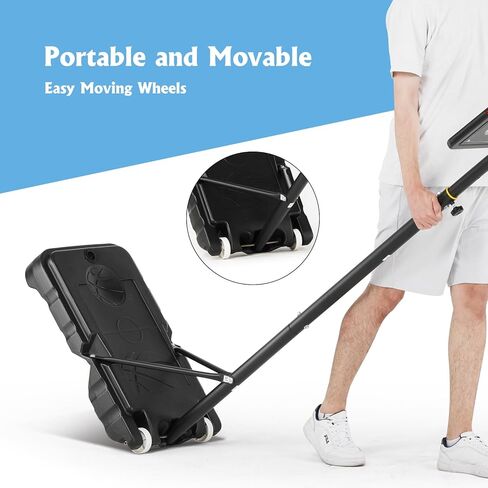 GORISE Basketball Hoop Outdoor, Height Adjustable, Portable Basketball Hoop & Goal with Fillable Base & 2 Wheels, Backboard for Backyard/Driveway/Indoor in Saudi Arabia