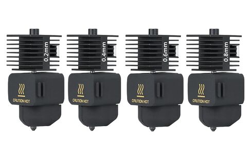 4-Pack Upgraded Hotend Kit for Bambu Lab A1/A1 Mini 3D Printer – 0.2/0.4/0.6/0.8mm Hardened Steel Nozzles, Magnetic Quick-Swap Design, 500°C High-Temp Resistance, Compatible with PLA/ABS/PETG/TPU in Kuwait