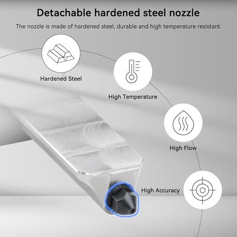 4-Pack Upgraded Hotend Kit for Bambu Lab A1/A1 Mini 3D Printer – 0.2/0.4/0.6/0.8mm Hardened Steel Nozzles, Magnetic Quick-Swap Design, 500°C High-Temp Resistance, Compatible with PLA/ABS/PETG/TPU in Kuwait