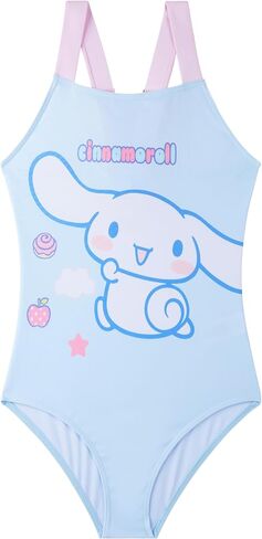 Hello Kitty | Kuromi | Cinnamoroll Girls Swimsuit, One Piece Teens Bathing Suit Adjustable Straps, Kawaii Swimwear in Kuwait