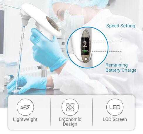 FOUR E'S SCIENTIFIC Electric Pipette Controller 0.1-100mL, Automatic Motorized Pipette Filler with LCD Screen, Adjustable Speed in Kuwait