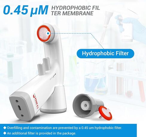 FOUR E'S SCIENTIFIC Electric Pipette Controller 0.1-100mL, Automatic Motorized Pipette Filler with LCD Screen, Adjustable Speed in Kuwait