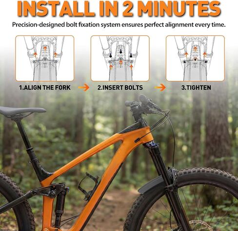 Dreyoo 2 Pack Mountain Bike Fenders Compatible with RockShox Zeb/Domain, MTB Mud Guard with Bolt On Design, Durable Protection Against Mud, Water & Trail Debris in Saudi Arabia