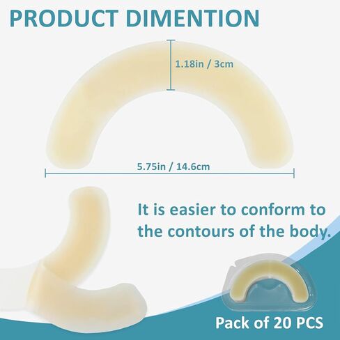 20PCS Ostomy Barrier Strips, Elastic Hydrocolloid Skin Barrier Tape for Colostomy & Ileostomy Care – Universal Ostomy Supplies for Secure Seal & Leak Prevention in Saudi Arabia