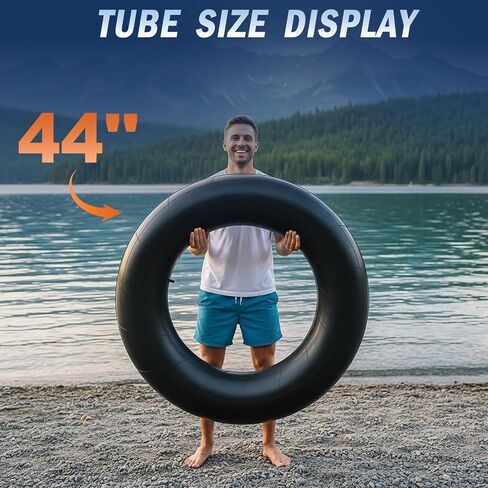 44 Inch Snow Inner Tube 2 Pack, Snow Tube for Snow Sledding and River Floating, Inflatable Butyl Rubber Snow Tube Heavy Duty, Innertubes for Snow Tubing, Pool Closing and Whitewater Adventures in Kuwait