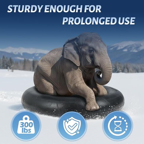 44 Inch Snow Inner Tube 2 Pack, Snow Tube for Snow Sledding and River Floating, Inflatable Butyl Rubber Snow Tube Heavy Duty, Innertubes for Snow Tubing, Pool Closing and Whitewater Adventures in Kuwait