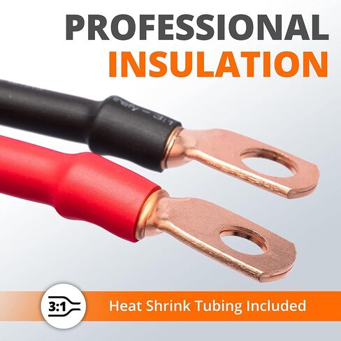 Wirefy 8 Gauge 5/16 "عروات سلكية - عروات كابلات نحاسية - موصلات أسلاك البطارية - أطراف حلقية - أطراف كابلات بطارية مجعدة - 10 قطع in Kuwait