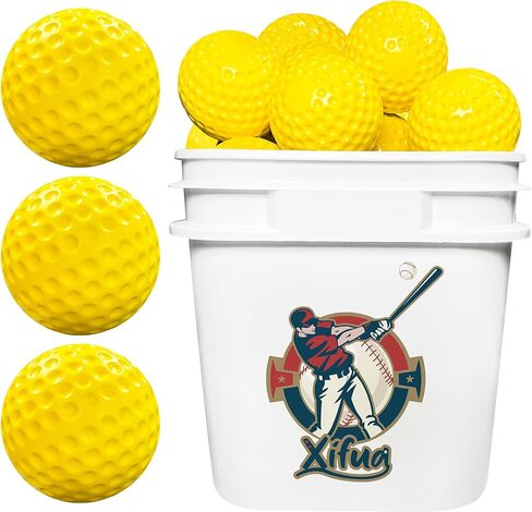 13 قطعة من الكرات اللينة مقاس 12 بوصة لآلات الرمي والتدريب - كرات تدريب الكرة اللينة الإسفنجية عالية الكثافة مع سطح مدمل - آمنة للاستخدام الداخلي/الخارجي للضرب والميدان ومثاقب الضرب in Kuwait