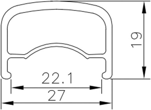Velo Orange Voyager Rim - 700c/29er|22.1/27mm|32h|601.4mm|Silver|638g - WH-0011-32 in Kuwait