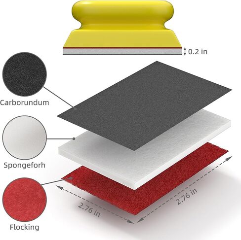 مجموعة إسفنجة صنفرة BURMONG مكونة من 25 قطعة، 120-600 حبيبة، قابلة لإعادة الاستخدام مقاس 3×4 بوصة، كتل صنفرة إسفنجية رطبة وجافة للخشب والأثاث والمعادن والجدران الجافة in Kuwait