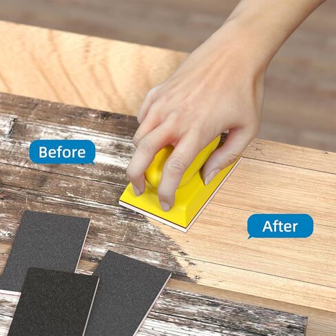 مجموعة إسفنجة صنفرة BURMONG مكونة من 25 قطعة، 120-600 حبيبة، قابلة لإعادة الاستخدام مقاس 3×4 بوصة، كتل صنفرة إسفنجية رطبة وجافة للخشب والأثاث والمعادن والجدران الجافة in Kuwait