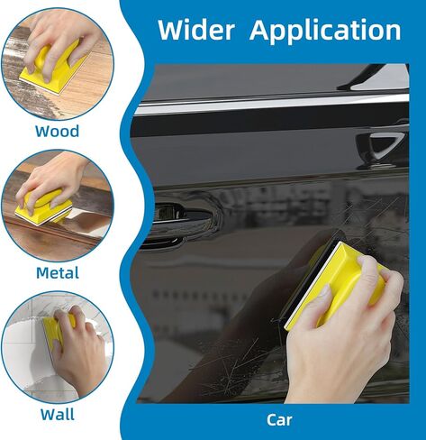 مجموعة إسفنجة صنفرة BURMONG مكونة من 25 قطعة، 120-600 حبيبة، قابلة لإعادة الاستخدام مقاس 3×4 بوصة، كتل صنفرة إسفنجية رطبة وجافة للخشب والأثاث والمعادن والجدران الجافة in Kuwait