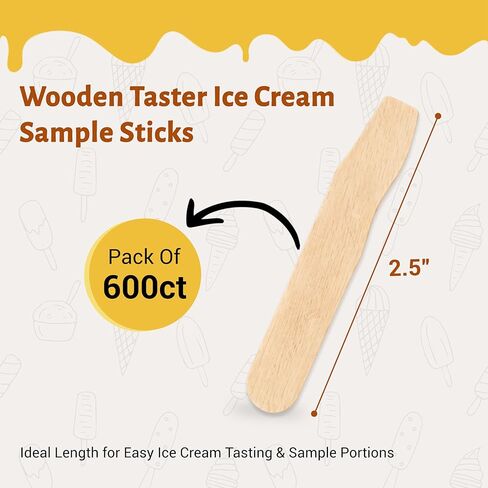 Perfect Stix Wooden Taster Ice Cream Sample Sticks, 2.5 Inches, 600 Count in Saudi Arabia