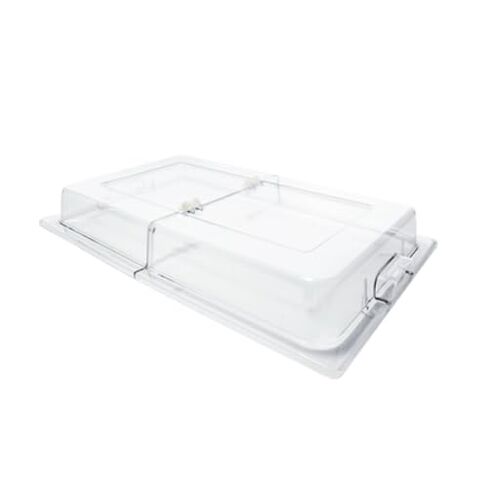 PLRCF001H Chafer Dome Cover, Rectangular, hinged, Dual Sided Handles, Polycarbonate, Clear (for Full Size 8 qt. chafers) in Kuwait