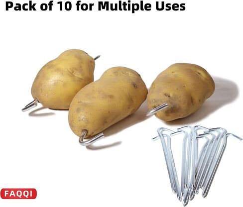 Premium Aluminum Potato Nails for Baking - Pack of 10, Perfect for Even Heat Distribution and Faster Cooking in Kuwait