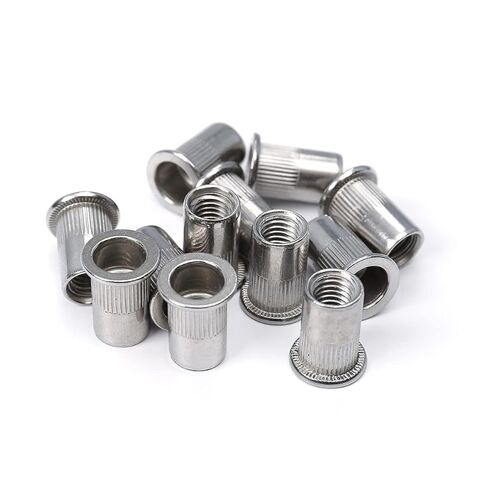 Stainless Steel 1/4-20 Rivet Nuts and Bolts 3/4" Button Head Socket Cap Screws 1/4-20 Flat Washers Rivnut Threaded Nutsert 30-Set in Kuwait