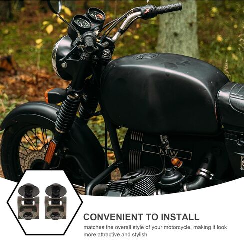 10pcs Motorcycle Fairing Screws Kit 6mm Self-Tapping Skid Plate Bolts Black Aluminum Alloy Bodywork Fasteners for Motorcycle in Saudi Arabia