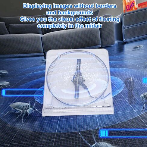 Holographic Advertising Display Fan, 5.5 Inch 2000x128 Resolution 3D Holographic Projector, 128 LED Beads APP Control for Shop Party Bar Advertising Display in Saudi Arabia