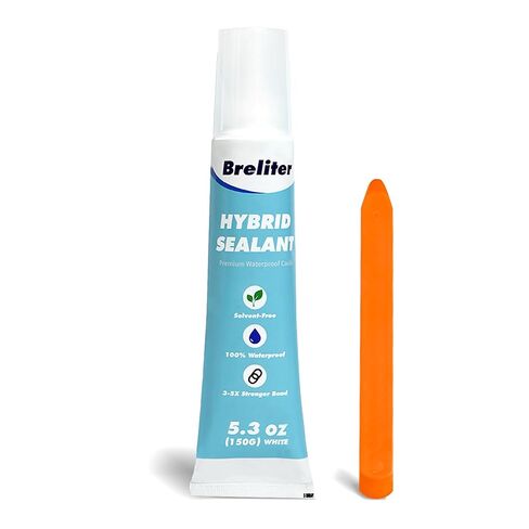 Hybrid Sealant - Premium Waterproof Caulk for Bathroom, Kitchen, Sink Repairs, Cures Underwater, No Gun Needed, Solvent-Free, Paintable & Stays White (5.3 oz/150g) in Kuwait