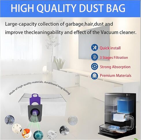 Dust Bags Replacement for Narwal Freo X10 Pro Robot Vacuum Cleaner Include: 10 Pack Vacuum Bags in Kuwait