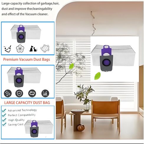 Dust Bags Replacement for Narwal Freo X10 Pro Robot Vacuum Cleaner Include: 10 Pack Vacuum Bags in Kuwait