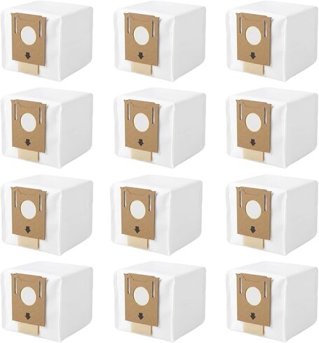 12Pack CF Clean Fariy T8 Dust bags Compatible with Ecovacs Deebot Ozmo T8/ T8+/ T8 AIVI/ N8 Pro/ N8 Pro Plus/ DX93/ DDX96 Vacuum Cleaner Also Fit for Yeedi K781 in Kuwait