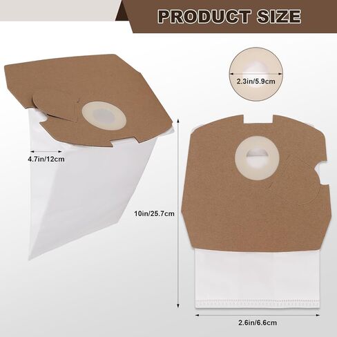 Vacuum Bags for Clean Obsessed CO711＆ Perfect C105 Commercial Canister Vacuum Cleaner - Replacement Dust Bag Leak-Proof Design - 12Pack in Saudi Arabia