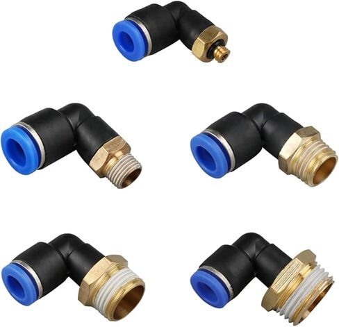 Pneumatic Connector Fitting PCF 4mm 6mm 8mm 10/12mm Thread 1/8 1/4 3/8 1/2 Hose Fittings Pipe 1Pcs(4-02) in Kuwait