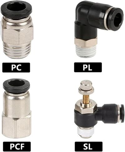 PC/PCF/SL/PL موصل هوائي 4 مللي متر 6 مللي متر موضوع 1/8 "1/4 3/8 1/2" تركيبات خرطوم 1 قطعة (4-01 ، SL) in Kuwait