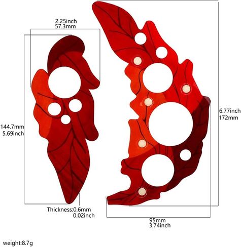 Set of 2 Self Stick Plastic Guitar Pickguard Grape Leaf Style Guitar Sound Hole Covers for Acoustic Guitar in Kuwait