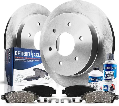 Detroit Axle - Front Brakes Kit for Chevy GMC Silverado Sierra Suburban Yukon XL Express Savana 1500 Tahoe Avalanche Cadillac Escalade ESV EXT Brake Rotors Ceramic Brakes Pads Replacement in Saudi Arabia