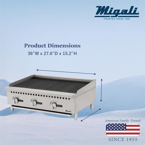 Migali C-CR36 36″ Wide Char-Rock Broiler - 105,000 BTU in Saudi Arabia