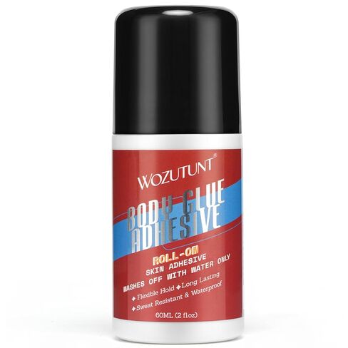 لاصق للجسم قابل للف للبشرة والملابس - مقاوم للعرق، يمكن غسله بالماء | لاصق عصري للراقصين، والجورب، والجوارب، والثياب، وحمالات الصدر، والشعر المستعار، والأزياء، وغراء الجلد السائل غير السام (2 أونصة سائلة) in Kuwait