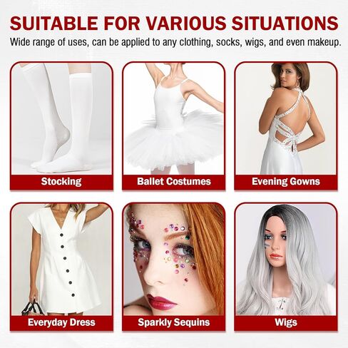 لاصق للجسم قابل للف للبشرة والملابس - مقاوم للعرق، يمكن غسله بالماء | لاصق عصري للراقصين، والجورب، والجوارب، والثياب، وحمالات الصدر، والشعر المستعار، والأزياء، وغراء الجلد السائل غير السام (2 أونصة سائلة) in Kuwait