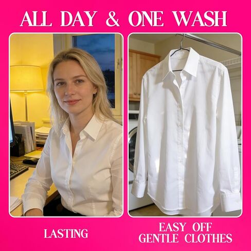 Body Adhesive for Clothes, Sweat-Proof & Long-Lasting Glue for Low-Cut Styles, Strapless Dresses & Work Blouses, Fabric-Safe Liquid Skin Glue for Dancers, Bras, Stockings, Gowns - 20ml in Kuwait