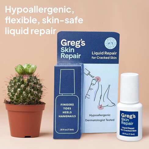 Greg's Skin Repair - Liquid Bandage for Skin - Cracked Heels - Cracked Fingers - Feet - Liquid Hydrocolloid - Foot Cream - Foot cream for dry cracked heels and feet 7.5ml in Kuwait