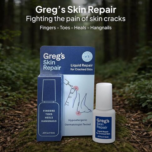 Greg's Skin Repair - Liquid Bandage for Skin - Cracked Heels - Cracked Fingers - Feet - Liquid Hydrocolloid - Foot Cream - Foot cream for dry cracked heels and feet 7.5ml in Kuwait