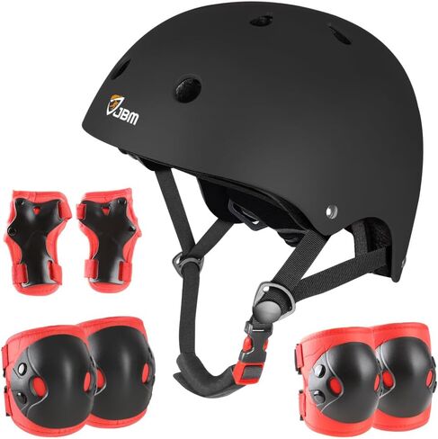 JBM Kids Bike Helmet with Kids Knee Pads and Elbow Pads Set - Adjustable Helmet for Kid Protective Gear Set for Roller Skates Cycling BMX Bike Skateboard Inline Skates Scooter in Saudi Arabia